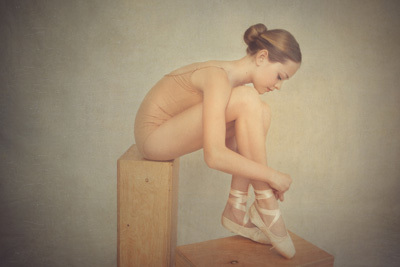 Art portrait of a young ballerina