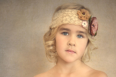 Studio portrait of a young girl