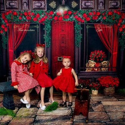 Three young girls waiting for Valentine's Day