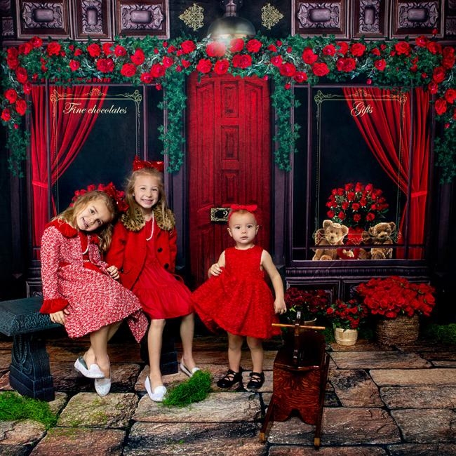 Young girls ready for Valentine's Day