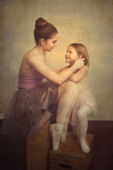 Two young ballerinas